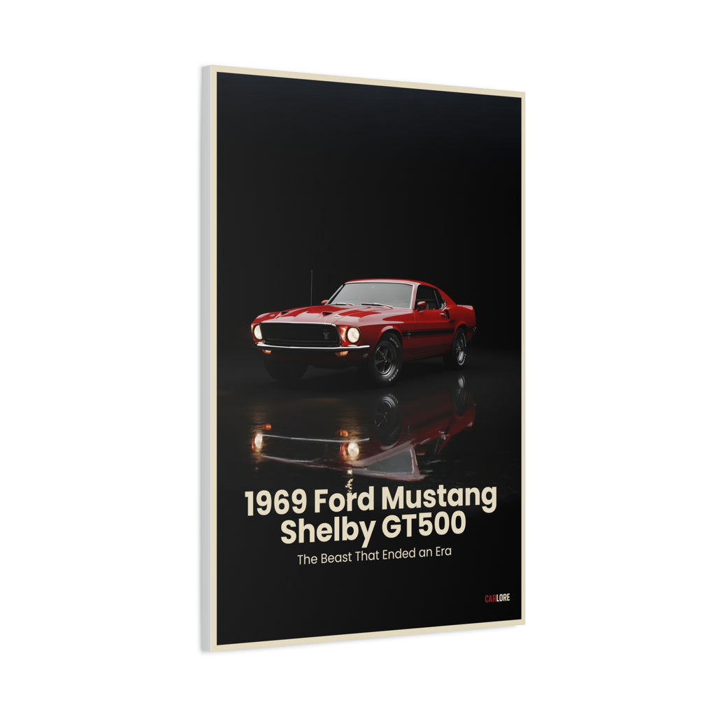 1969 Ford Mustang Shelby GT500 – The Beast That Ended an Era | Hyper-Realistic Collector's Wall Art