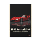 1987 Ferrari F40 – "Raw Speed, No Apologies" | Hyper-Realistic Collector's Wall Art