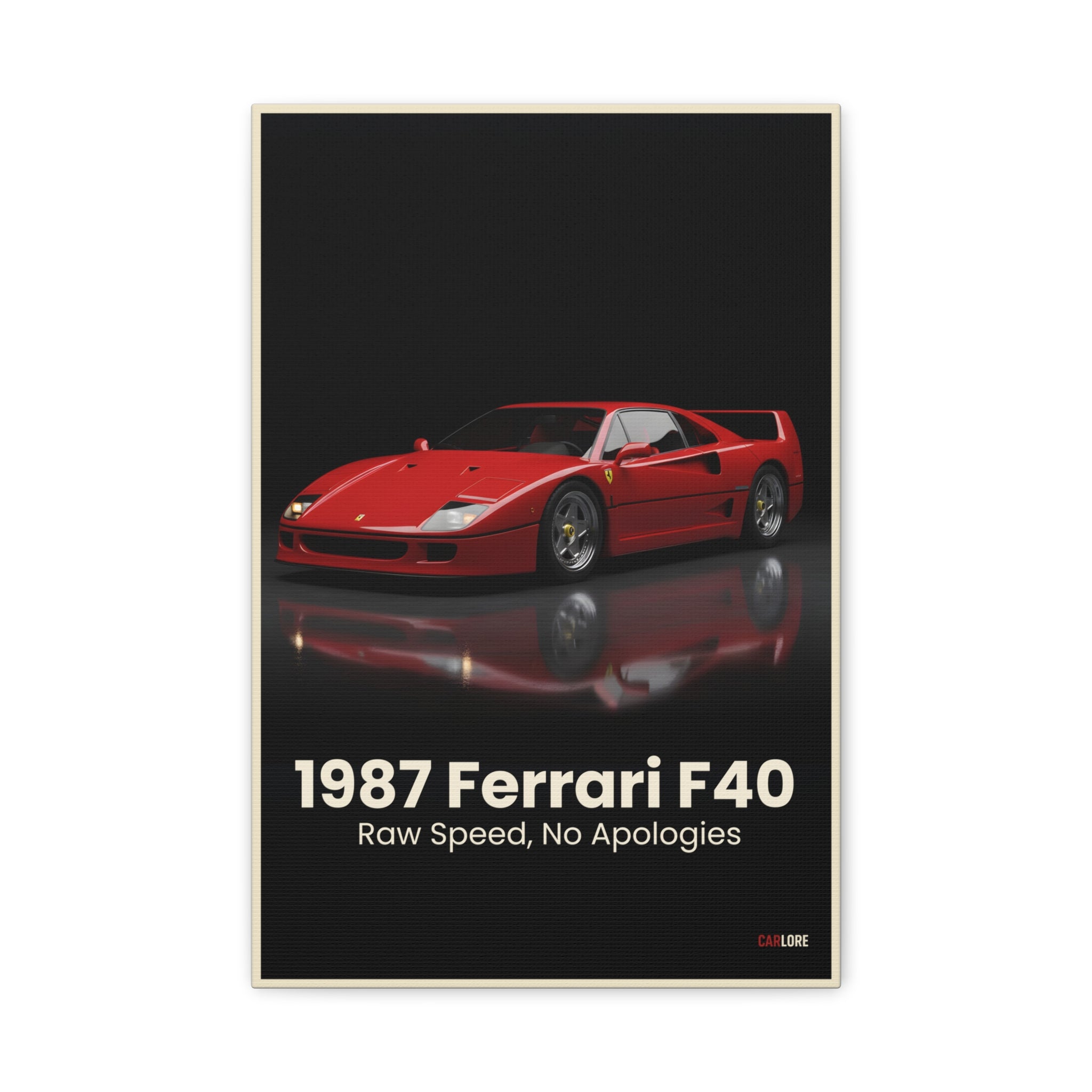 1987 Ferrari F40 – "Raw Speed, No Apologies" | Hyper-Realistic Collector's Wall Art