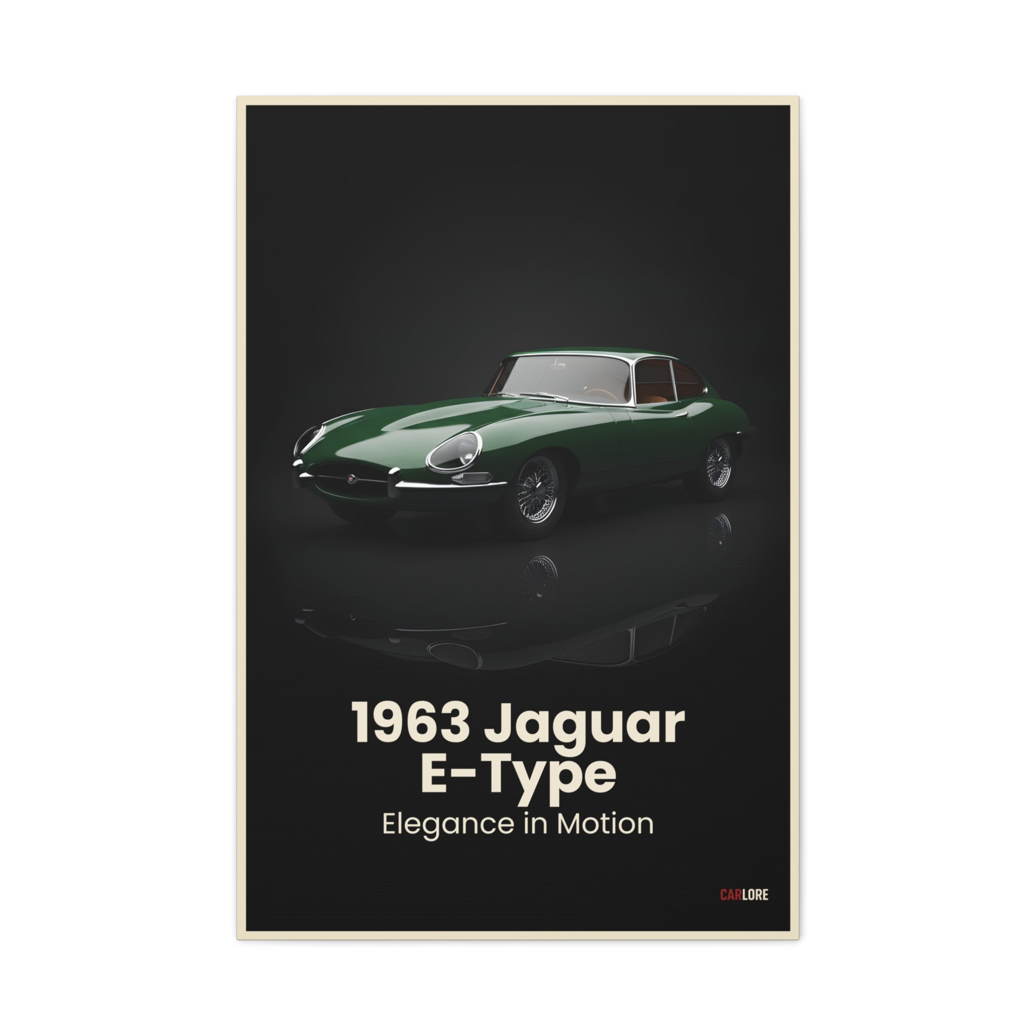 1963 Jaguar E-Type – Elegance in Motion | Hyper-Realistic Collector's Wall Art