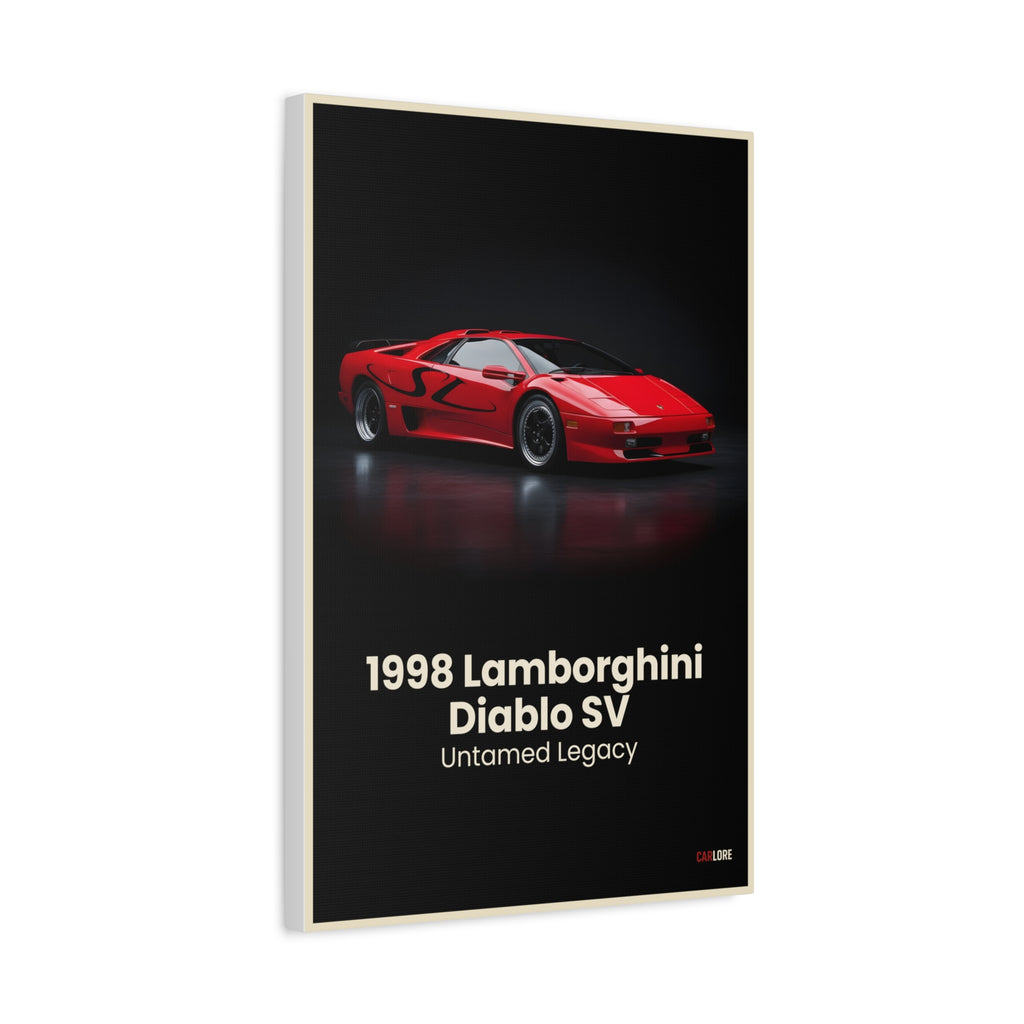 1998 Lamborghini Diablo SV – Untamed Legacy | Hyper-Realistic Collector's Wall Art