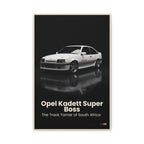 Opel Kadett Super Boss – The Track Tamer of South Africa | Hyper-Realistic Collector's Wall Art