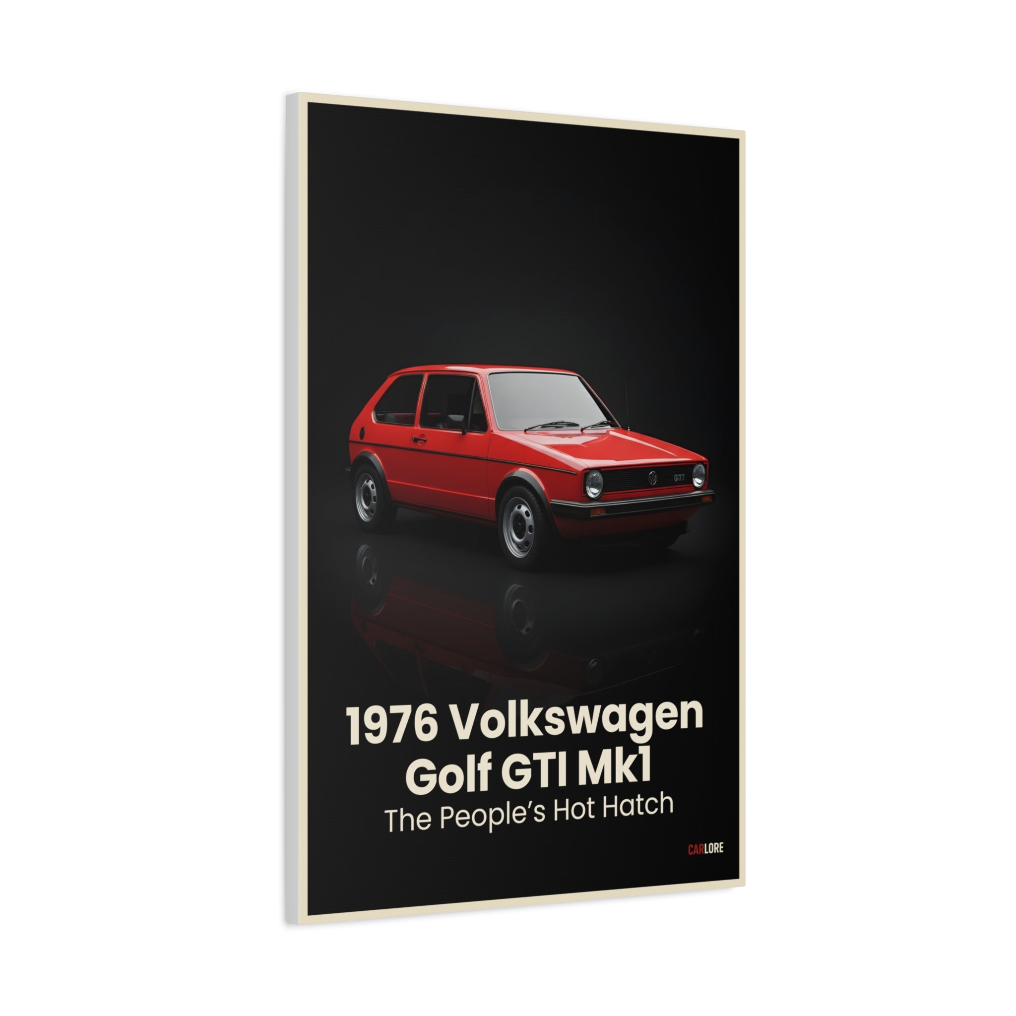 1976 Volkswagen Golf GTI Mk1 – The People’s Hot Hatch | Hyper-Realistic Collector's Wall Art
