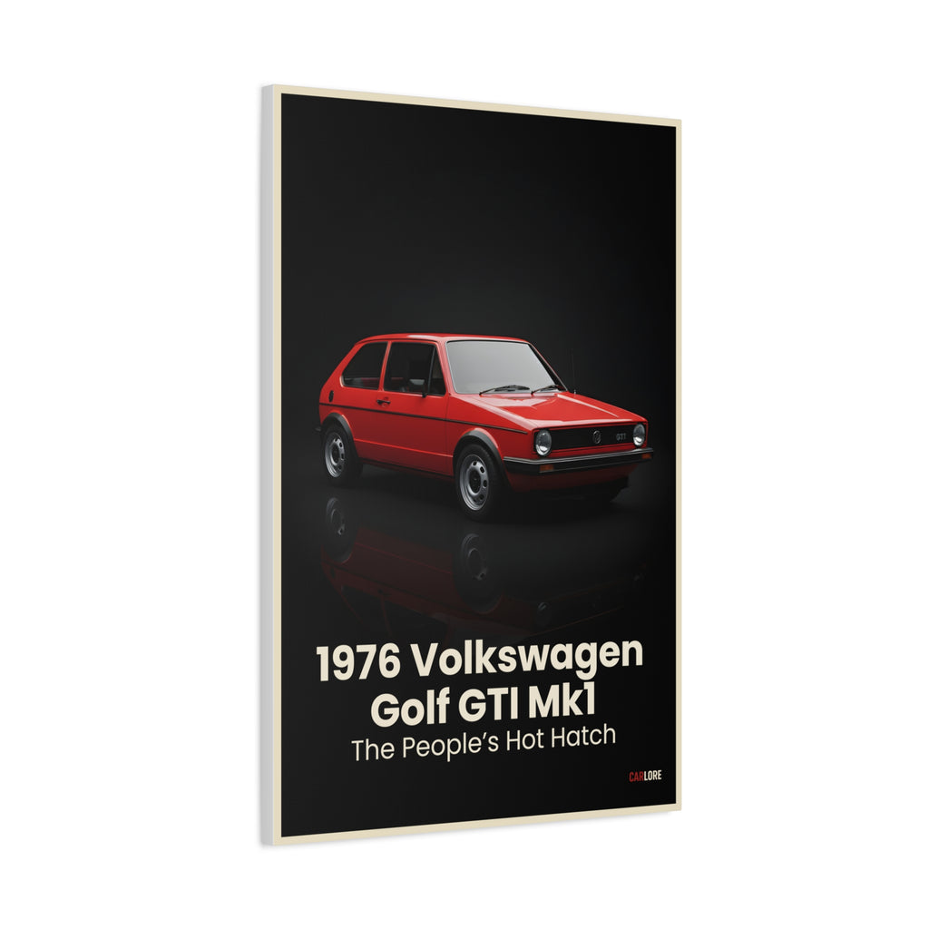1976 Volkswagen Golf GTI Mk1 – The People’s Hot Hatch | Hyper-Realistic Collector's Wall Art