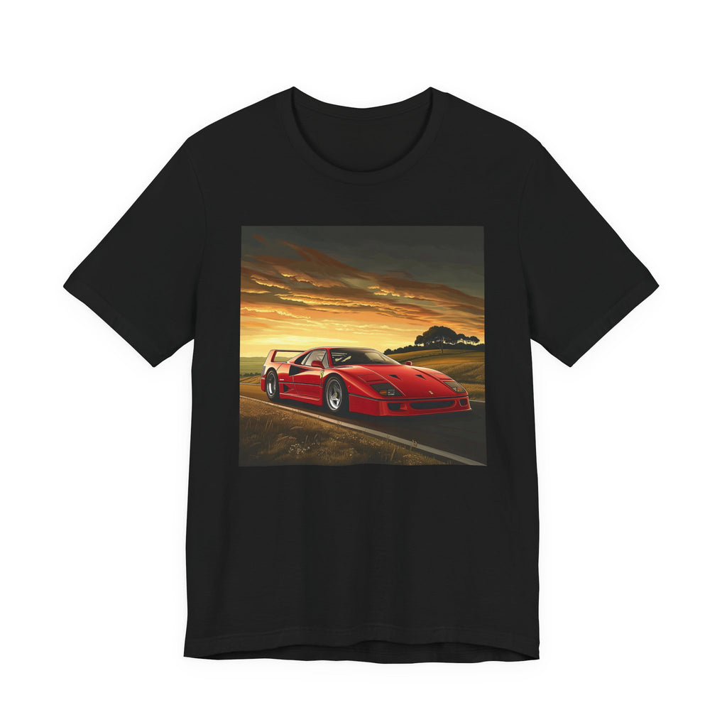 Ferrari F40 Graphic T-Shirt | Supercar Enthusiast Tee | CarLore Studio