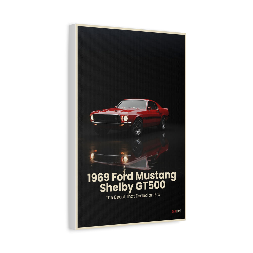 1969 Ford Mustang Shelby GT500 – The Beast That Ended an Era | Hyper-Realistic Collector's Wall Art
