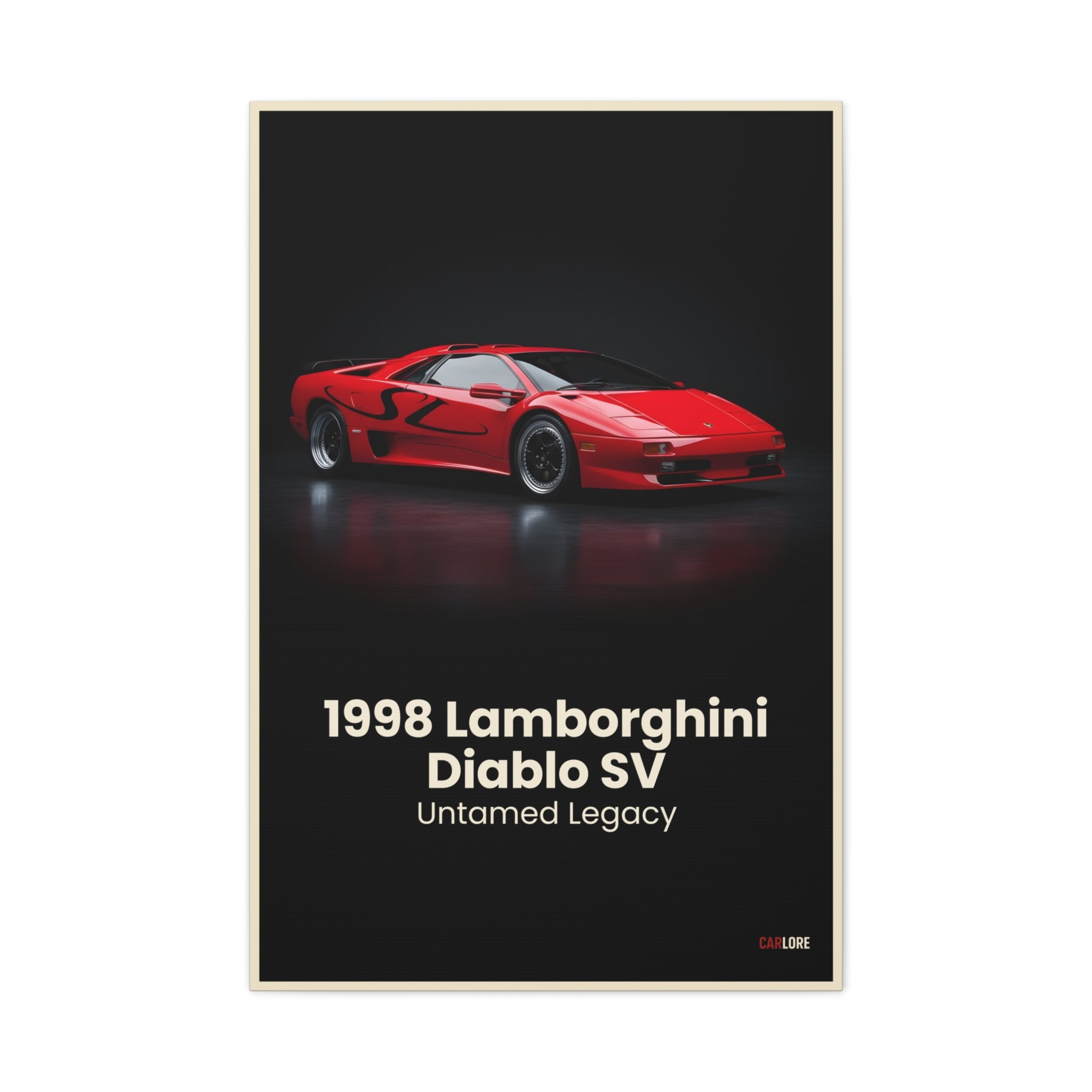1998 Lamborghini Diablo SV – Untamed Legacy | Hyper-Realistic Collector's Wall Art