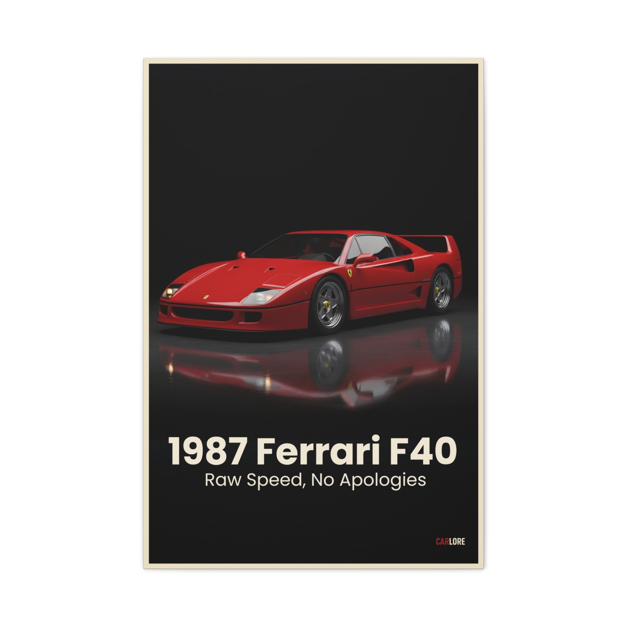 1987 Ferrari F40 – "Raw Speed, No Apologies" | Hyper-Realistic Collector's Wall Art