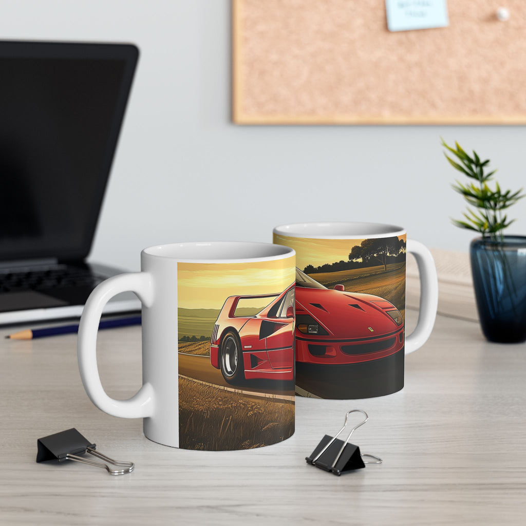 Ferrari F40 Ceramic Mug, (11oz, 15oz)
