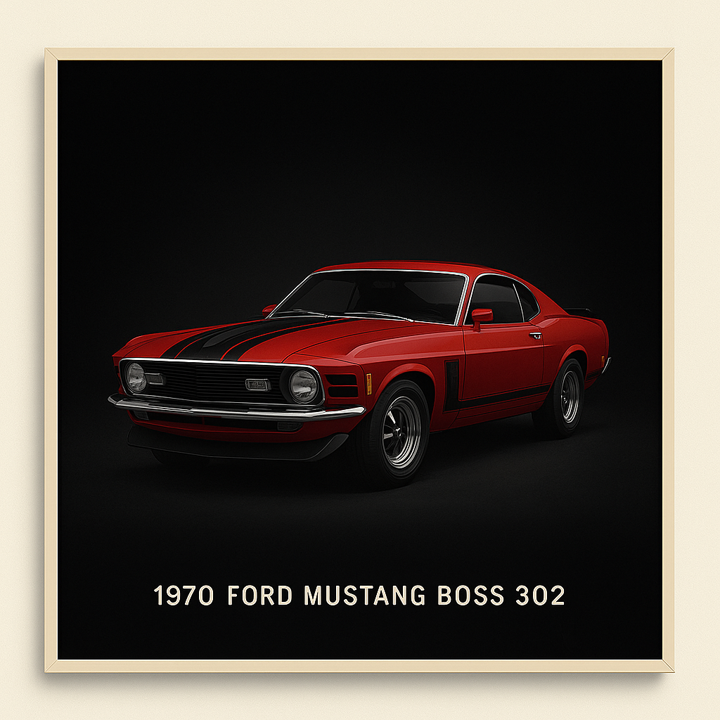 1970 Ford Mustang Boss 302 – Legendary Muscle Poster