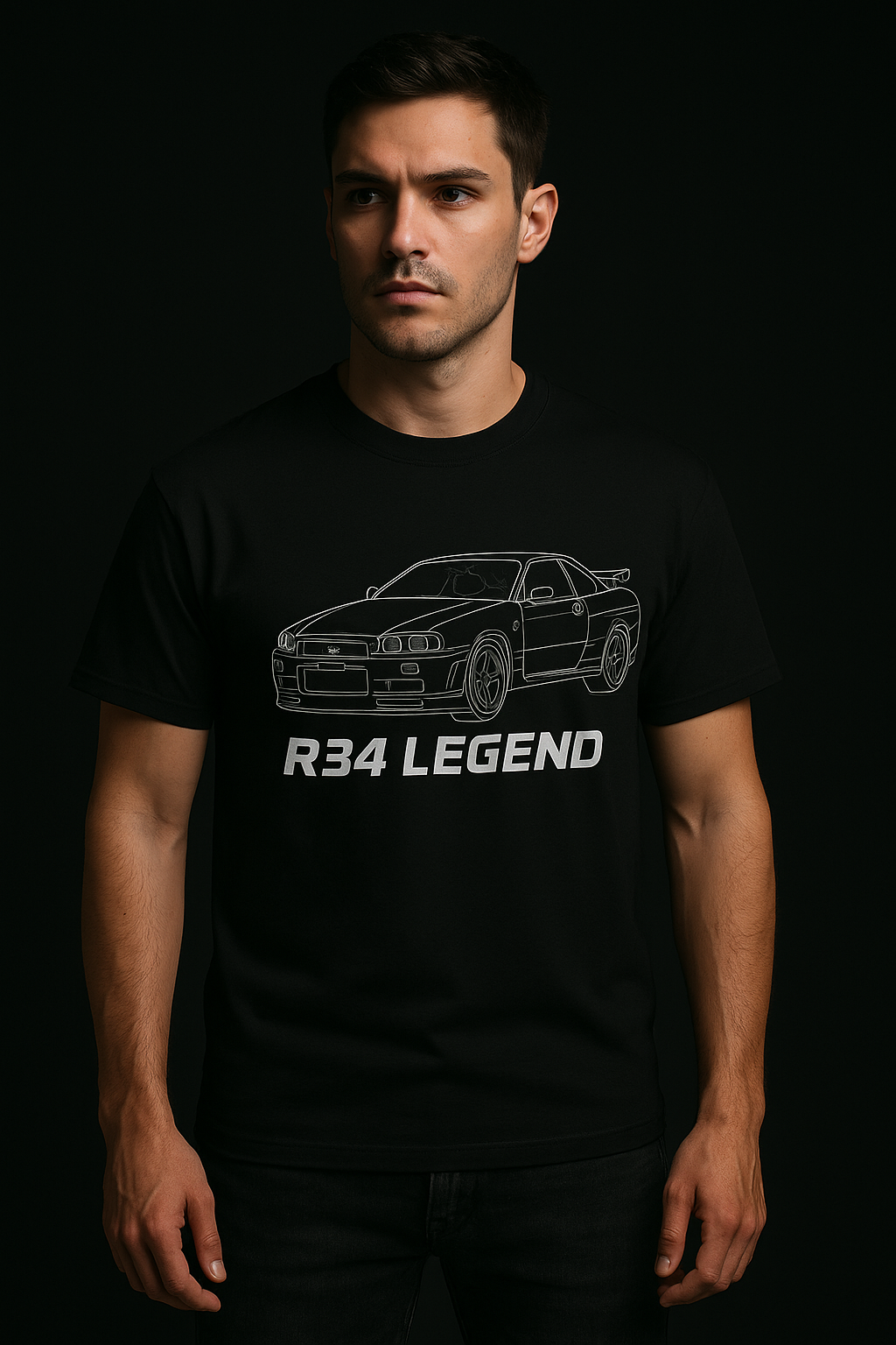 R34 Legend — Minimalist JDM Coupe Tee