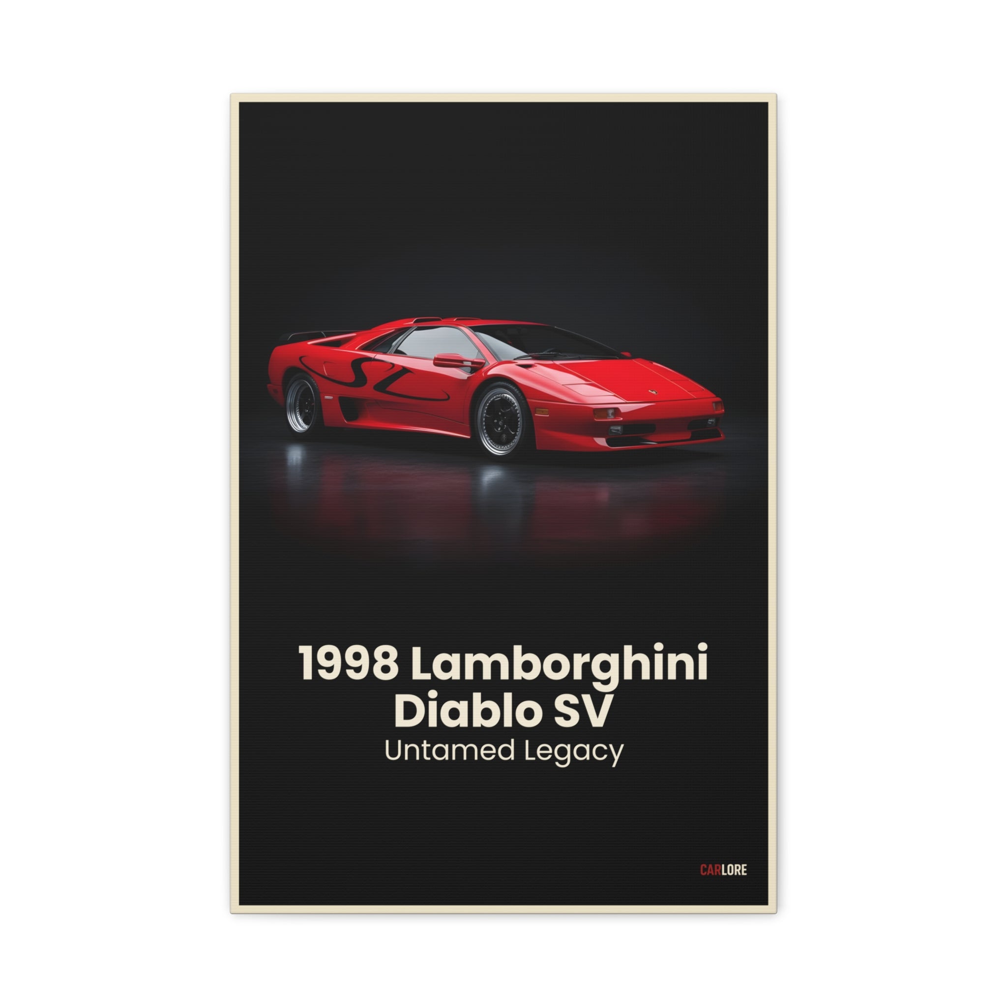 1998 Lamborghini Diablo SV – Untamed Legacy | Hyper-Realistic Collector's Wall Art
