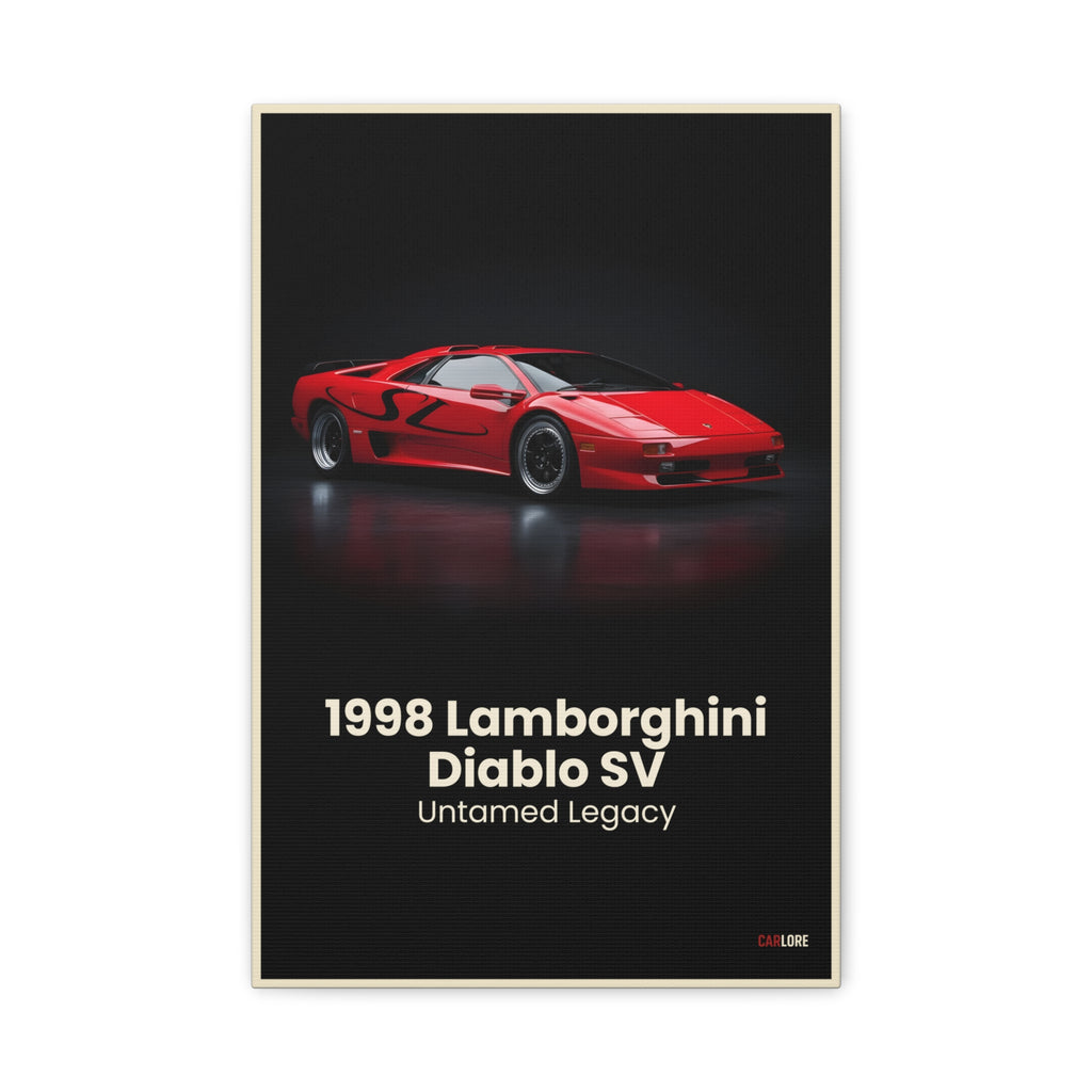 1998 Lamborghini Diablo SV – Untamed Legacy | Hyper-Realistic Collector's Wall Art