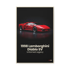 1998 Lamborghini Diablo SV – Untamed Legacy | Hyper-Realistic Collector's Wall Art