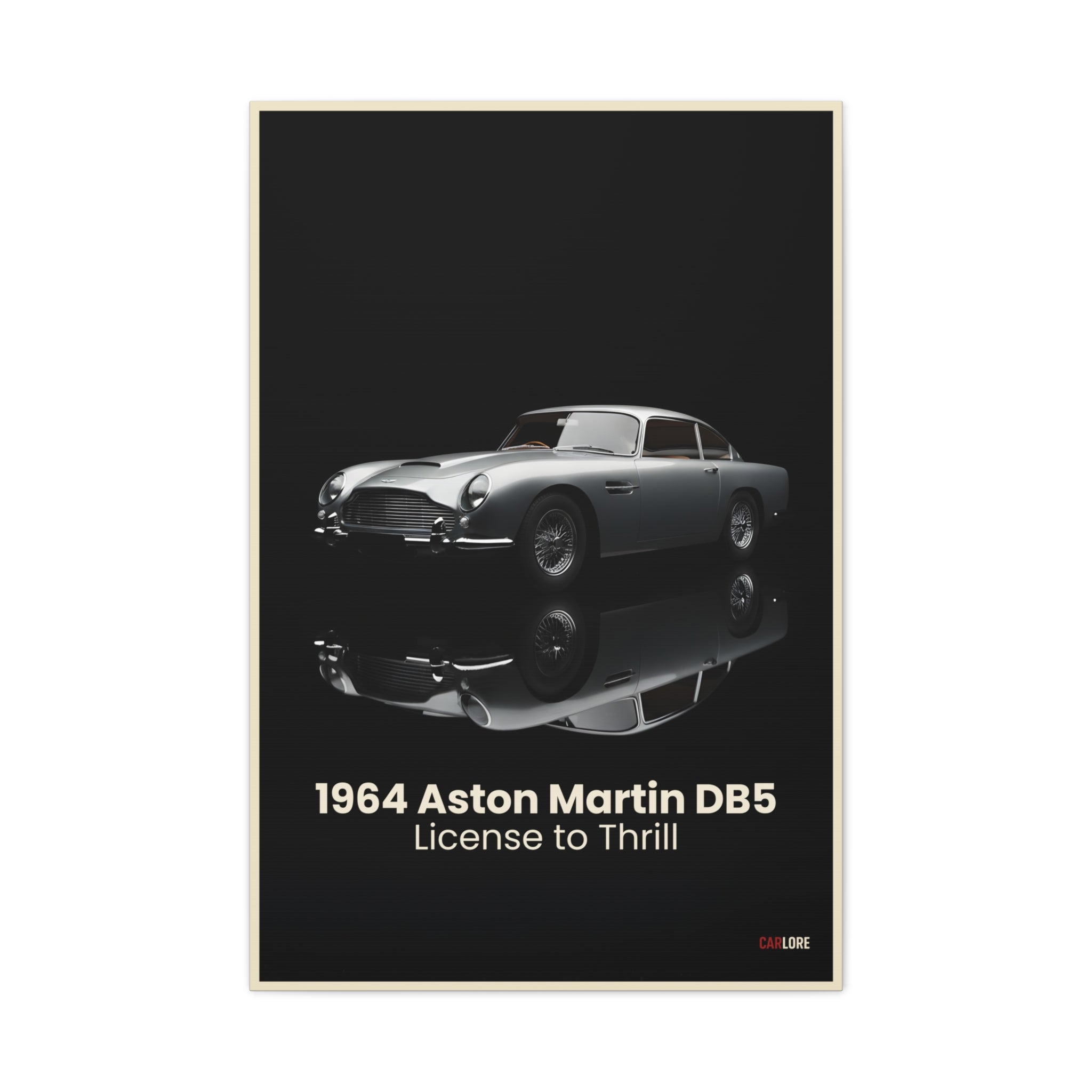1964 Aston Martin DB5 – "License to Thrill" | Hyper-Realistic Collector's Wall Art