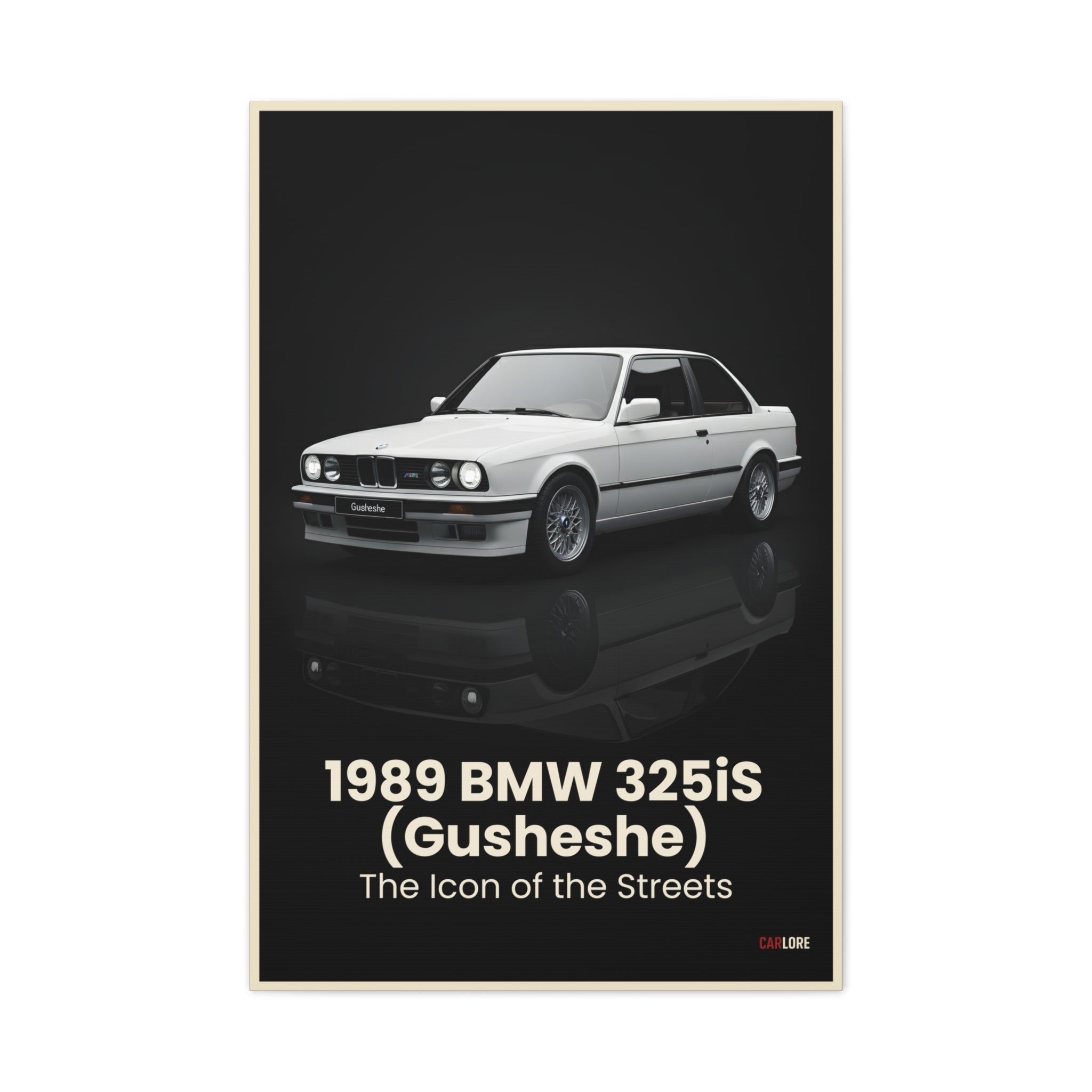 1989 BMW 325iS (Gusheshe) – The Icon of the Streets | Hyper-Realistic Collector's Wall Art