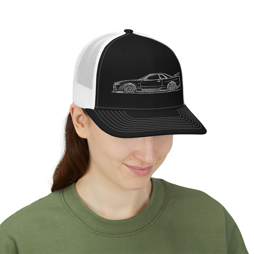 Nissan Skyline R34 GT-R Snapback Cap | JDM Car Enthusiast Hat | CarLore Studio