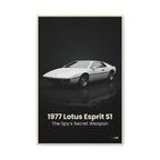 1977 Lotus Esprit S1 – The Spy’s Secret Weapon | Hyper-Realistic Collector's Wall Art