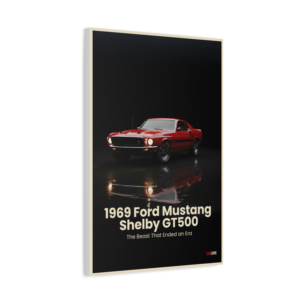 1969 Ford Mustang Shelby GT500 – The Beast That Ended an Era | Hyper-Realistic Collector's Wall Art
