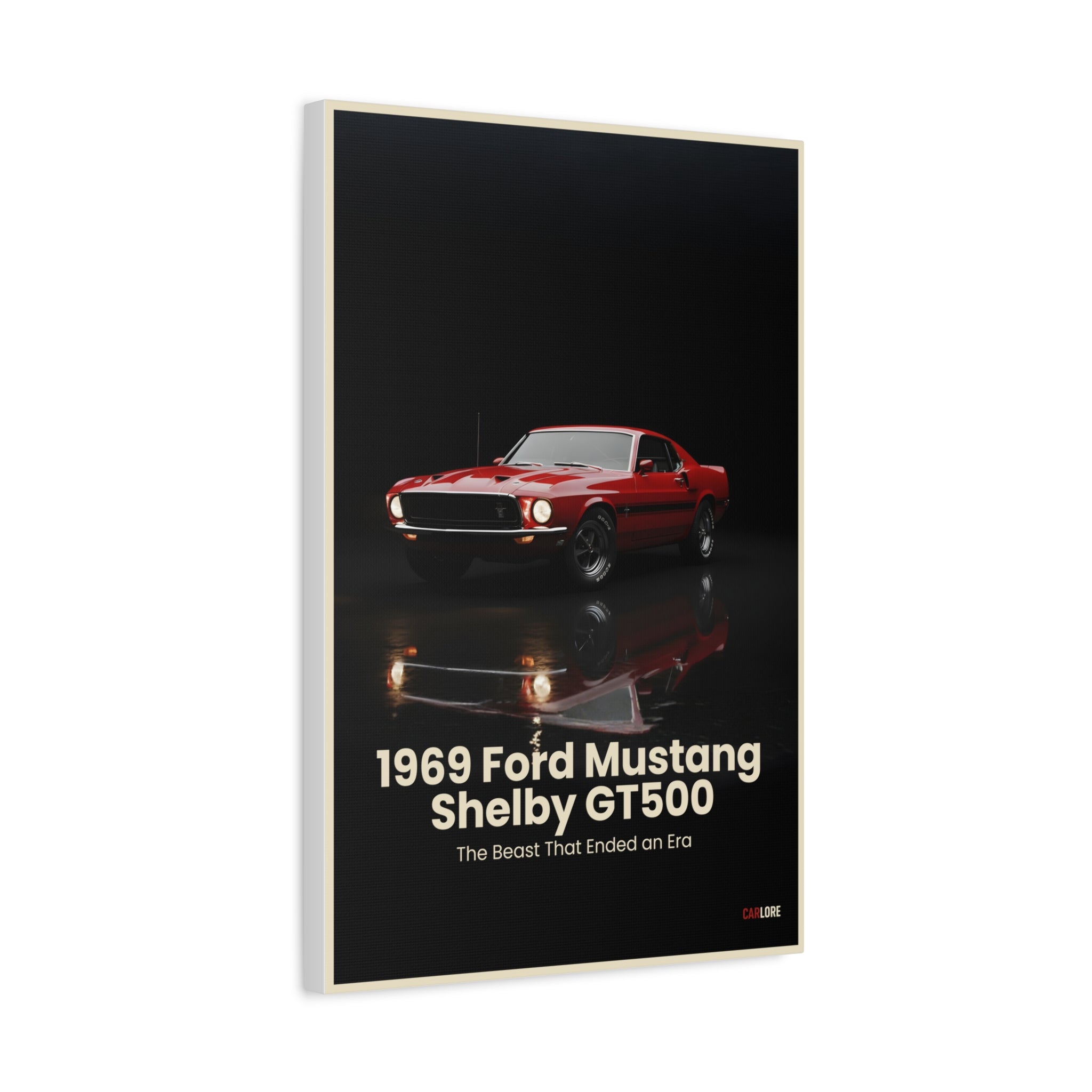 1969 Ford Mustang Shelby GT500 – The Beast That Ended an Era | Hyper-Realistic Collector's Wall Art