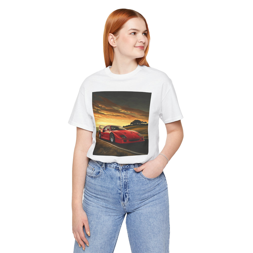 Ferrari F40 Graphic T-Shirt | Supercar Enthusiast Tee | CarLore Studio