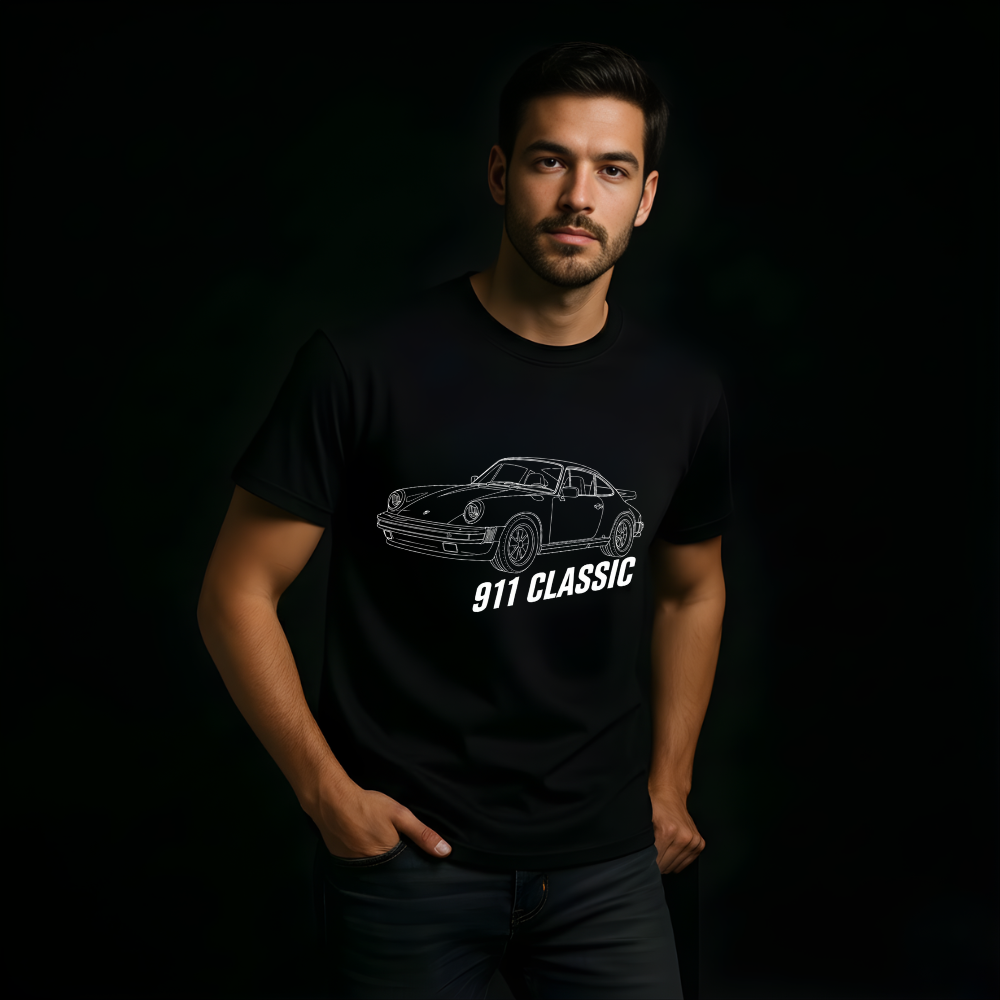 911 Classic — Minimalist Vintage Sports Car Tee