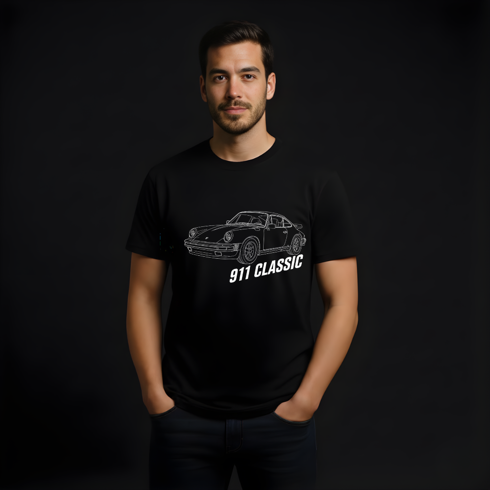 911 Classic — Minimalist Vintage Sports Car Tee