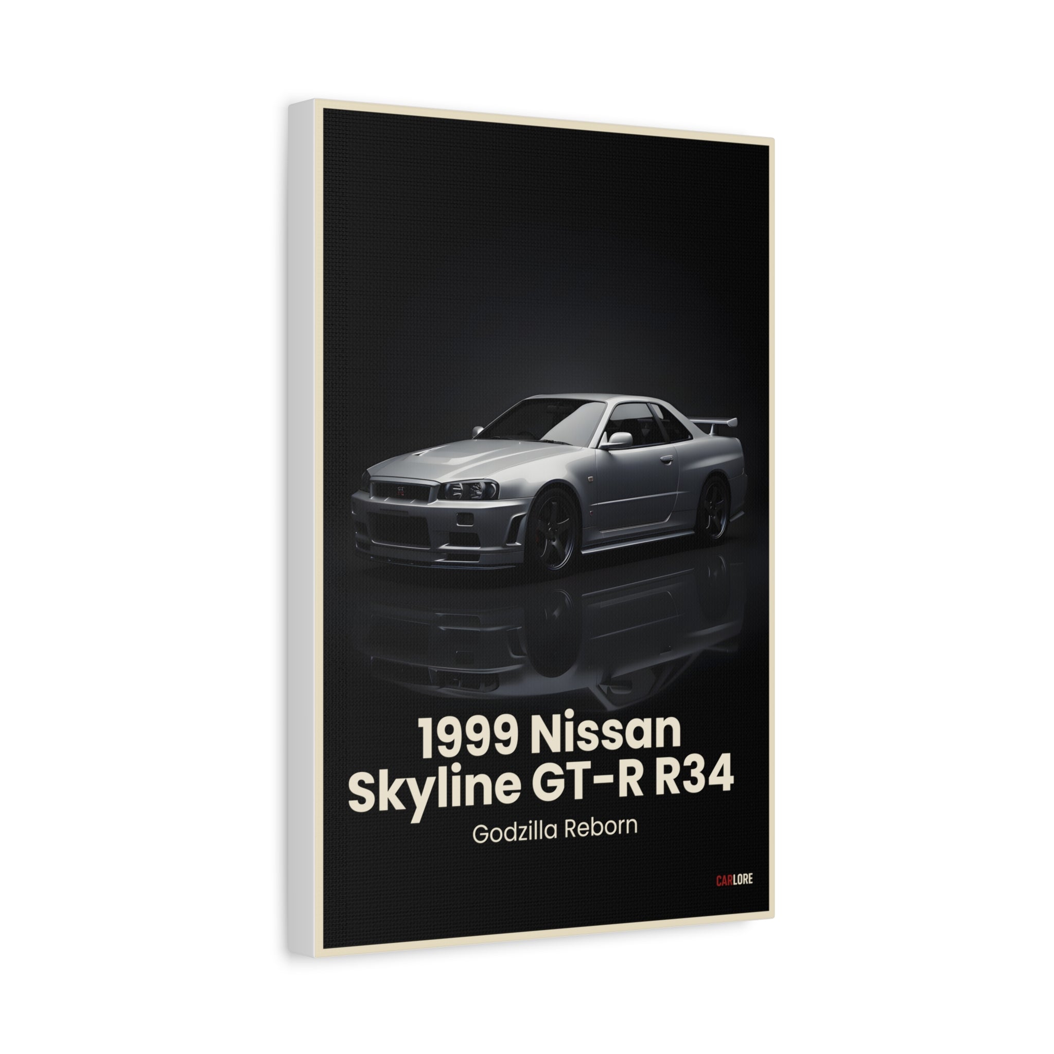 1999 Nissan Skyline GT-R R34 – Godzilla Reborn | Hyper-Realistic Collector's Wall Art