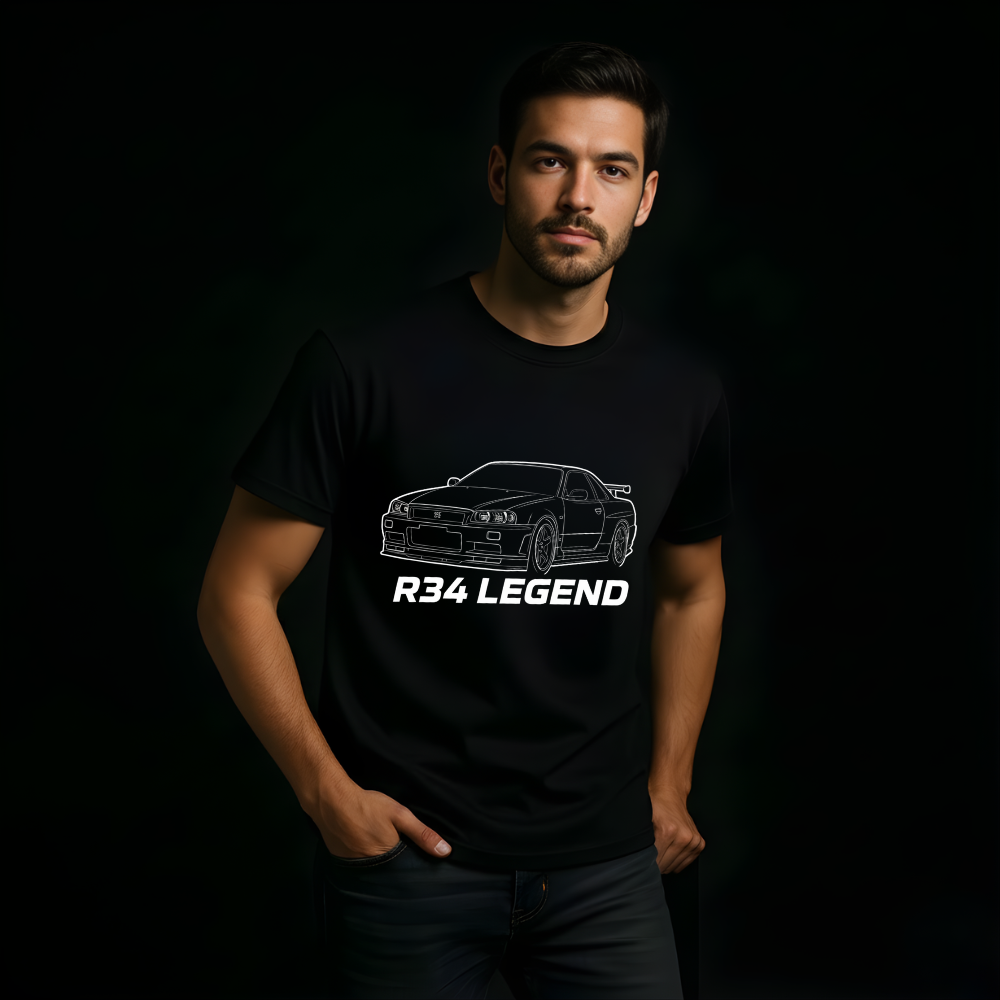 R34 Legend — Minimalist JDM Coupe Tee